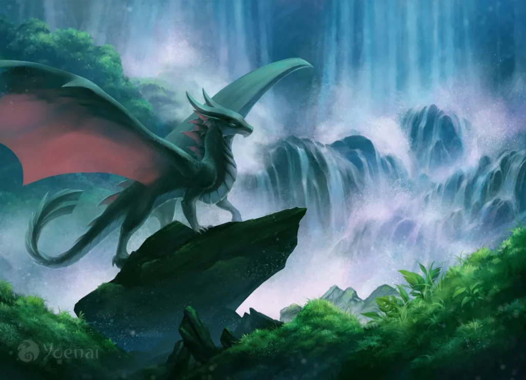 Foggy Waterfall by Yoenaï